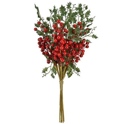 Product Holly Christmas branch berries Ilex artificial 45cm 6 pcs