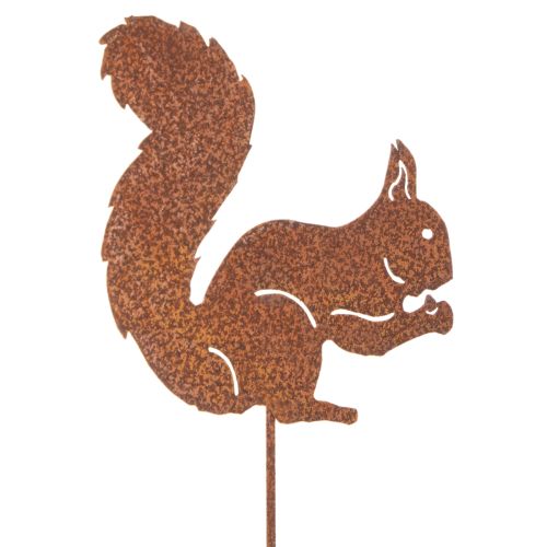 Rustic Metal Squirrel Garden Stake Set – 52cm, 2 Pieces