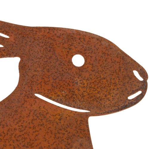 Floristik24 Metal garden stake rabbit, rustic eye-catcher for flower beds and flowers, 100cm, 2 pieces