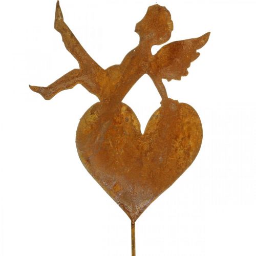 Product Garden stake Christmas angel heart patina decoration 14.5cm