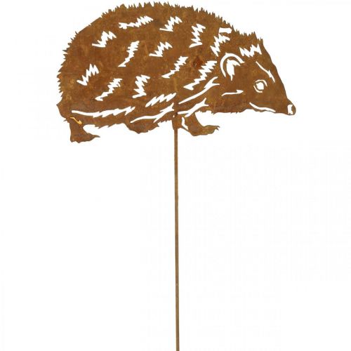 Product Garden stake rust hedgehog patina decorative bed stake 19.5cm