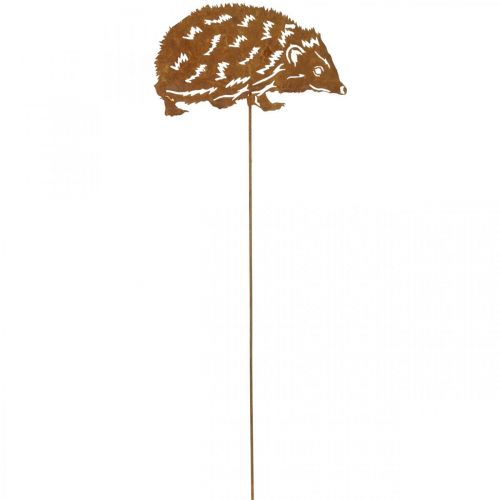 Product Garden stake rust hedgehog patina decorative bed stake 19.5cm