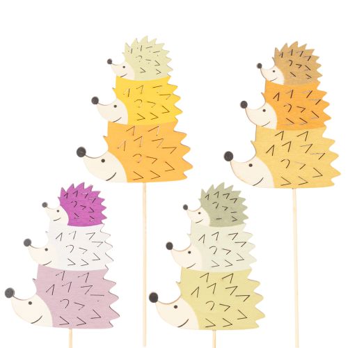 Decorative Wooden Hedgehog Family Garden Stakes 34cm, Set of 12 buy online | Floristik24.co.uk