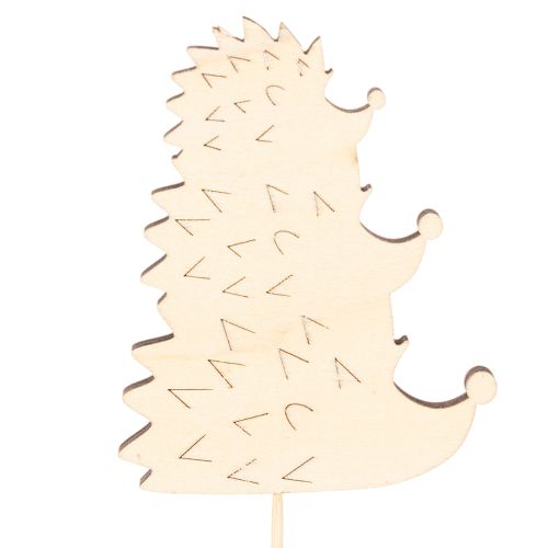 Decorative Wooden Hedgehog Family Garden Stakes 34cm, Set of 12 | Floristik24.co.uk