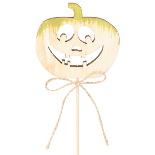 Wooden Pumpkin Picks with Faces, 31cm, 12-Pack – Halloween and Autumn Decoration | Floristik24.co.uk