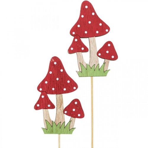 Floristik24 Flower plug fly agaric decoration mushroom autumn decoration 10cm 18 pcs