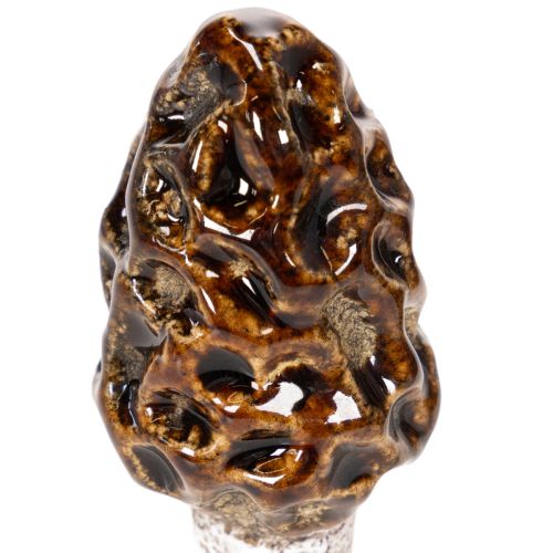 Artificial morel mushroom decorative stake for plant pots and table, 13cm, 2 pieces | Floristik24.co.uk