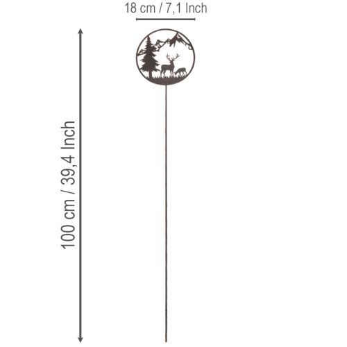 Metal Garden Stake with Deer