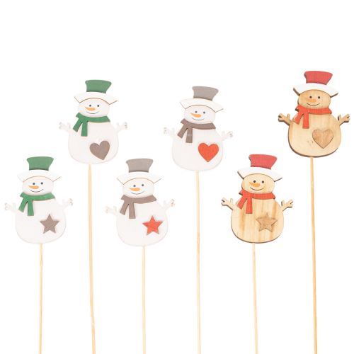 Wooden Snowman Picks for Christmas Flower Arrangements 31cm Set of 12 buy online | Floristik24.co.uk