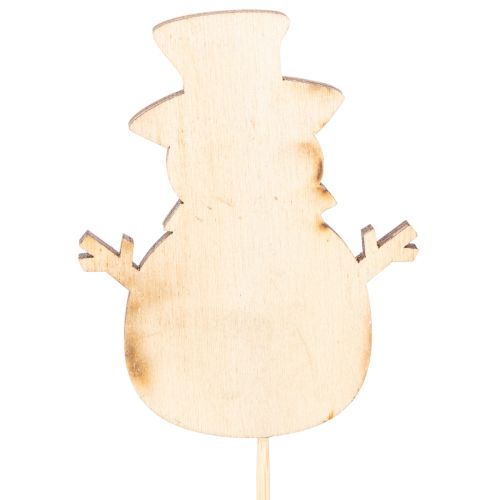 Wooden Snowman Picks for Christmas Flower Arrangements 31cm Set of 12 | Floristik24.co.uk