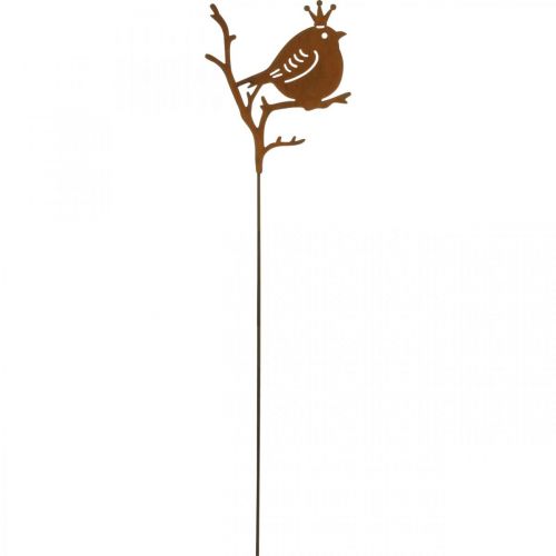 Product Edelrost Garden Decoration Plug Metal Bird with Crown 6 Pcs