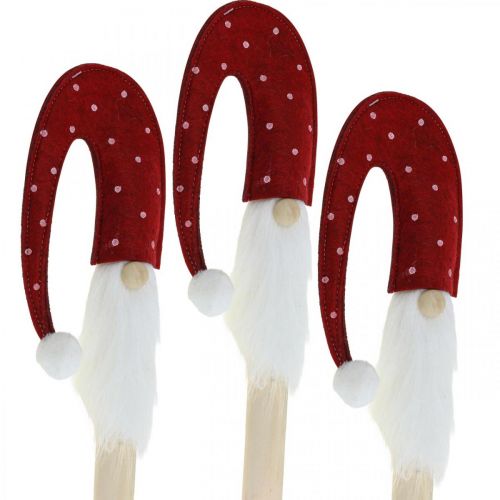 Product Christmas gnome, garden plug gnome, Christmas decoration wood L51cm 3pcs