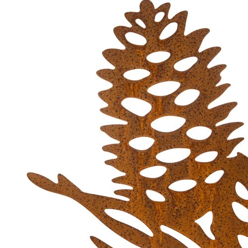 Metal Stake with Pinecone Design, Rustic Finish, 96cm | Floristik24.co.uk