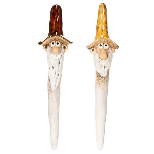 Decorative garden gnome figure for plant pots, 16cm, 2 pieces | Floristik24.co.uk
