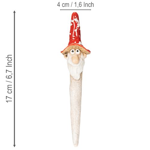 Dwarf Figurines with Red Mushroom Hat for Autumn Decorations - 17cm, Set of 2 | Floristik24.co.uk