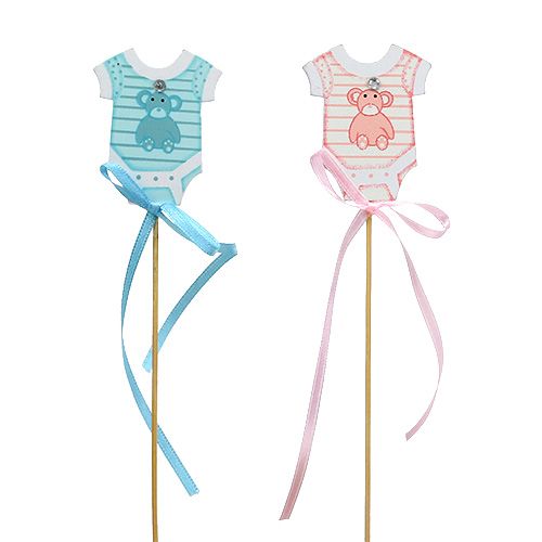 Floristik24 Birth plug 5.5cm L25.5cm Blue, Pink 24 pcs