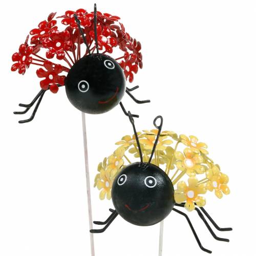 Floristik24 Garden plug flower ladybug red, yellow assorted 2pcs