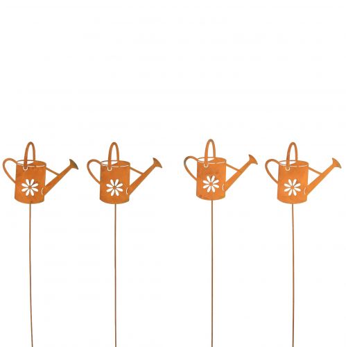 Product Flower plug metal rust decoration watering can 10x8.5cm 4pcs