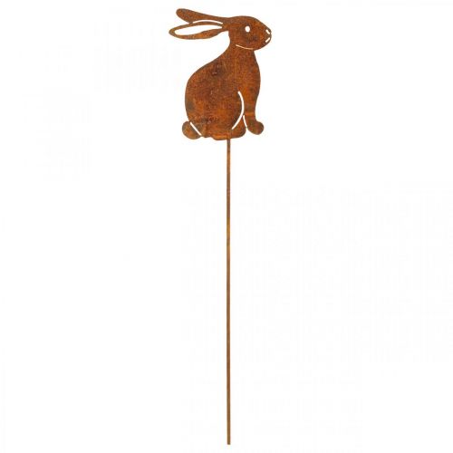 Floristik24 Garden decoration rust Easter Bunny flower plug metal 7×9cm