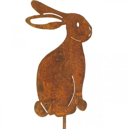 Product Garden decoration rust Easter Bunny flower plug metal 7×9cm