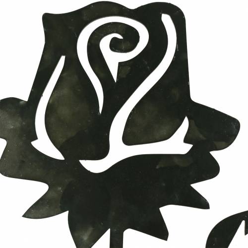 Product Metal plug rose silver-grey, white washed metal 20cm × 11.5cm 8 pcs