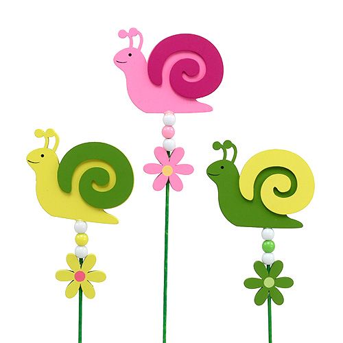Floristik24 Plug snail colorful assorted 7.5cm 16 pcs