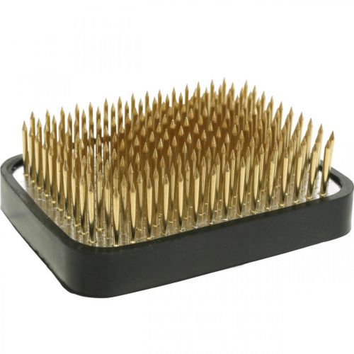 Floristik24 Kenzan Rectangular Silver Brass 70×50mm