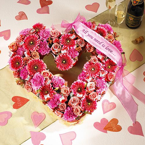 Product Floral foam heart open 22cm 4 pcs