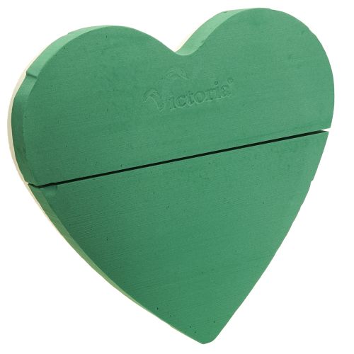 Floral foam heart large wet floral foam green 48cm 2 pcs