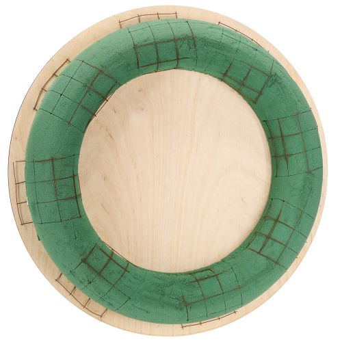 Floristik24 Floral foam wreath wooden board wet floral foam 38cm 2 pieces