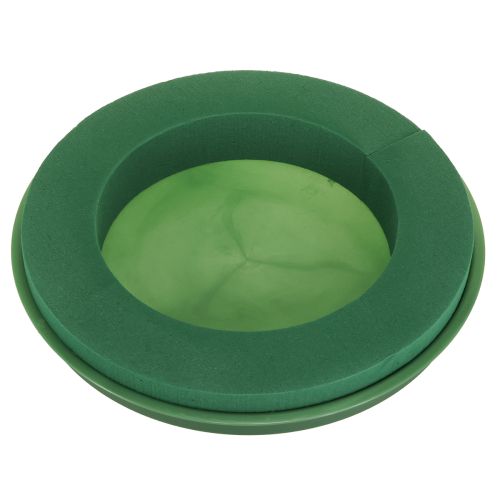 Floral foam wreath with bowl wet floral foam Ø29cm 2 pcs