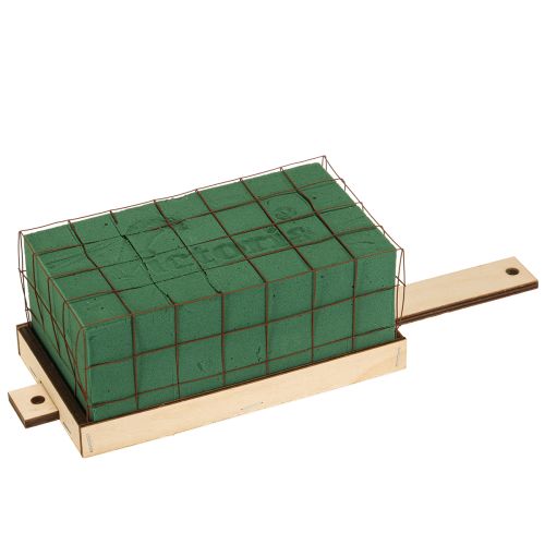 Floristik24 Floral foam brick Florette Eco wooden base 18×10cm