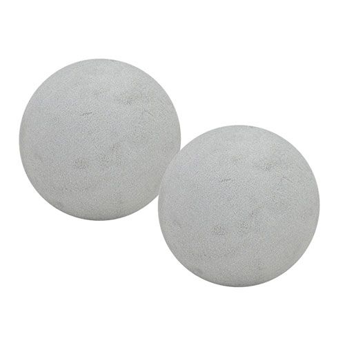 Floristik24 Floral Foam Ball Floral Clay Ball Grey Ø12cm 6 Pcs
