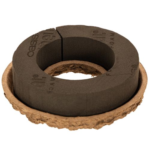 OASIS® Renewal® Biolit® Floral Foam Ring with Tray, 17cm, Black, 2 Pack