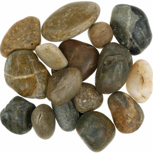 Floristik24 River Pebbles Natural Light and Dark 3-6cm 1kg