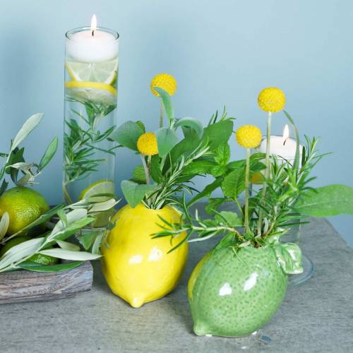 Floristik24 Stoneware vase lime green 10cm