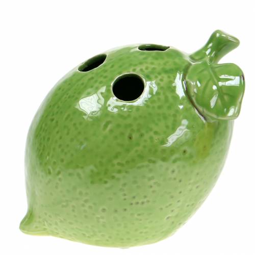 Floristik24 Stoneware vase Lemon Lime Green 15cm