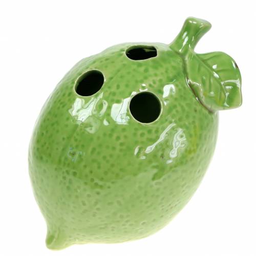 Floristik24 Stoneware vase Lemon Lime Green 15cm