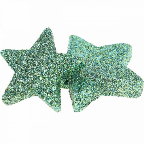 Product Scatter decoration Christmas stars scatter stars green Ø4/5cm 40p