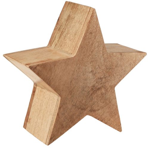 Product Star decoration wooden table decoration mango wood for standing natural Ø24cm