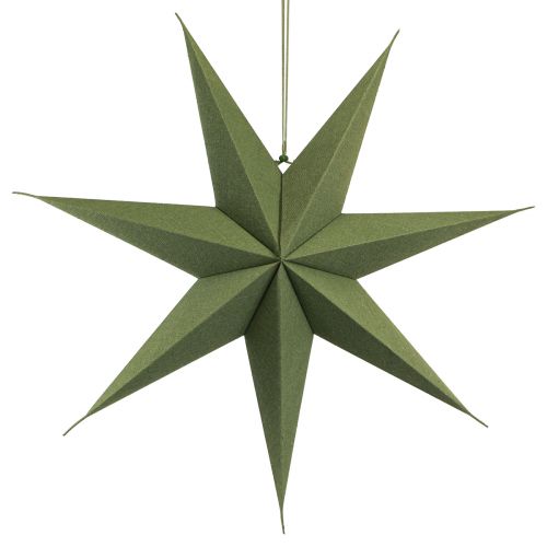 Product Star decoration Christmas star paper jute green 60x15cm