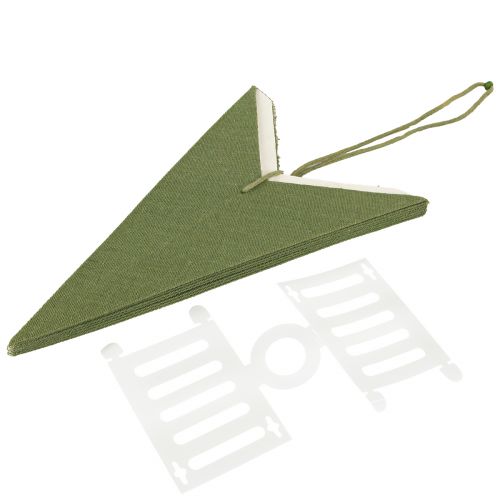 Product Star decoration Christmas star paper jute green 60x15cm