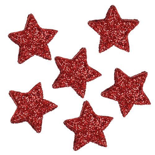 Star glitter 1,5cm for sprinkling red 144pcs