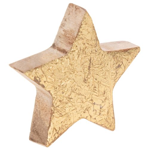 Wooden Decorative Star with Gold Coating 5cm - Set of 9 for Table Decoration buy online | Floristik24.co.uk