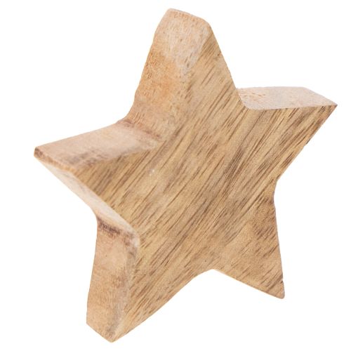 Wooden Decorative Star with Gold Coating 5cm - Set of 9 for Table Decoration | Floristik24.co.uk