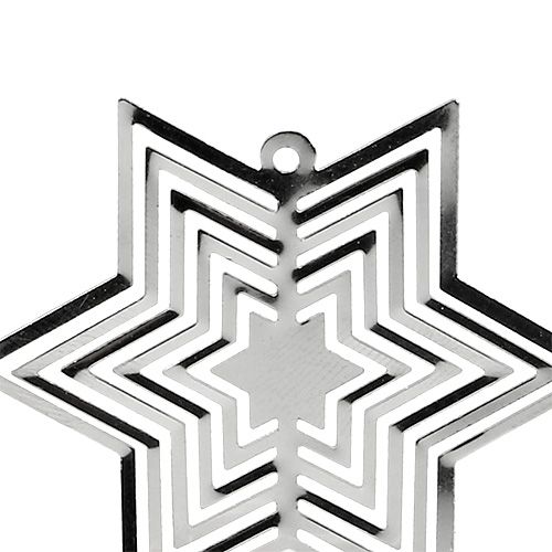 Product Star metal silver 6cm 24pcs