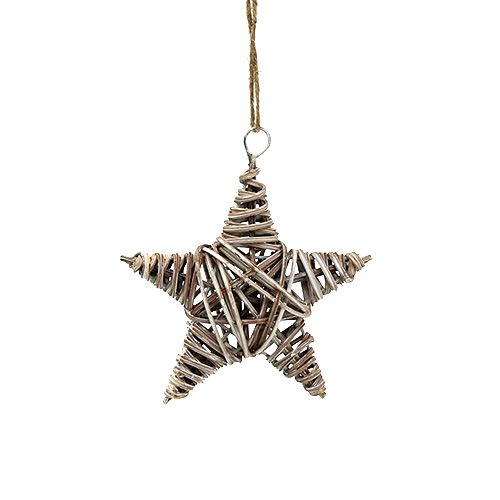 Product Star of vine light brown 15cm for hanging 1pc