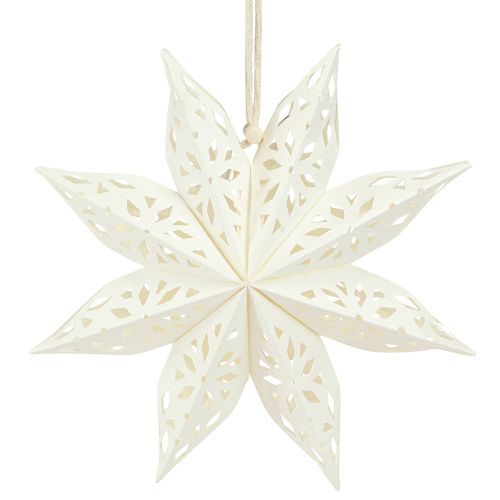 Floristik24 Star Snowflake Decoration Hanging Paper in White Ø20cm 6 pcs