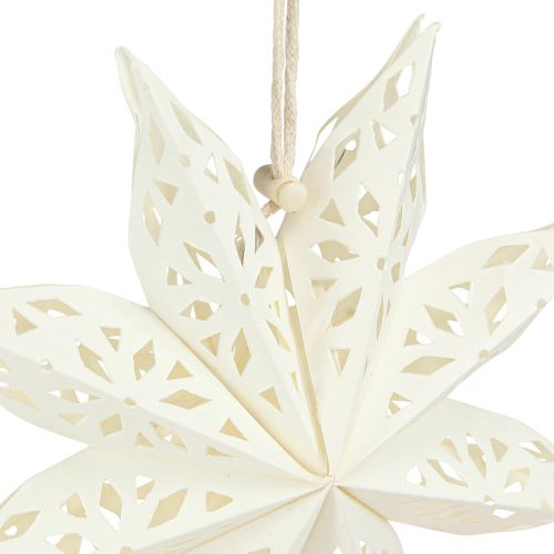 Product Star Snowflake Decoration Hanging Paper in White Ø20cm 6 pcs