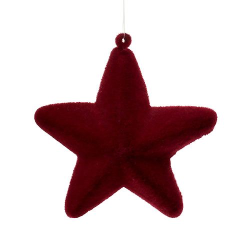 Product Star flocks dark red 10cm